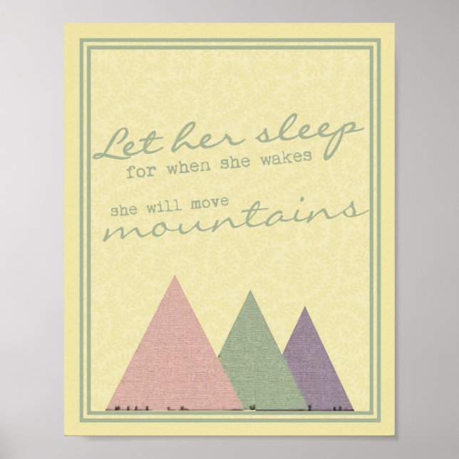 Poster "Laissez-la dormir car à son réveil" Print (Devant)