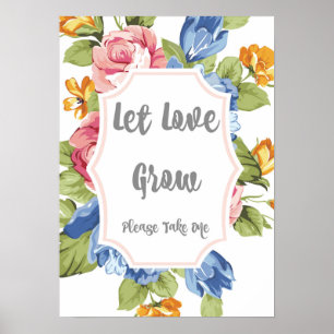 Poster Laissez l'amour grandir panneau