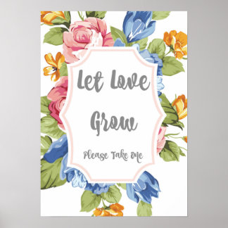 Poster Laissez l'amour grandir panneau