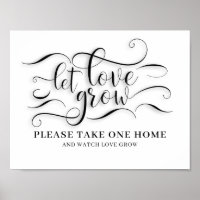 Laissez l'amour grandir panneau de mariage
