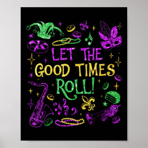 Poster Laissez Le Bon Temps Rouler Mardi Gras Hommes Carn