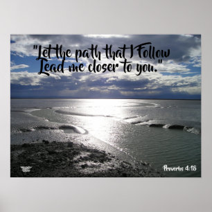 Poster Laissez le chemin que je suis Matte Footprints pos