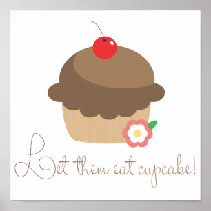 Poster Laissez-Les Manger Du Cupcake