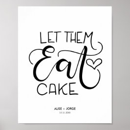 Poster Laissez-les manger du gâteau - en lettres - Person