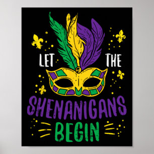 Poster Laissez Les Shenanigans Commencer Jester Funny Mar