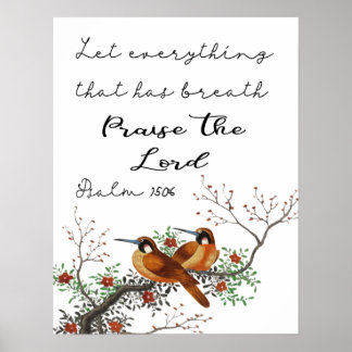 Poster Laissez Tout Ce Qui A Psaume Respiratoire 150:6