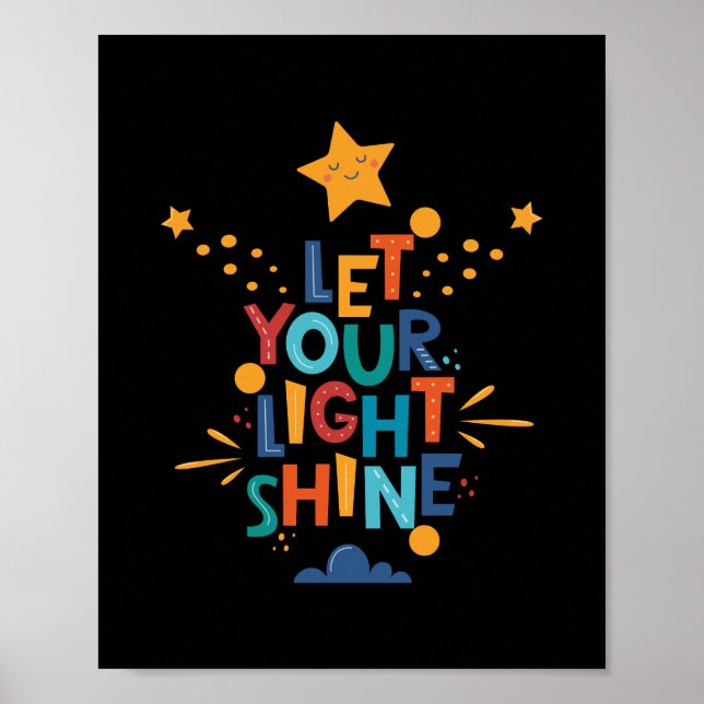 Poster Laissez Votre Inspiration Lumière Brillante (Devant)