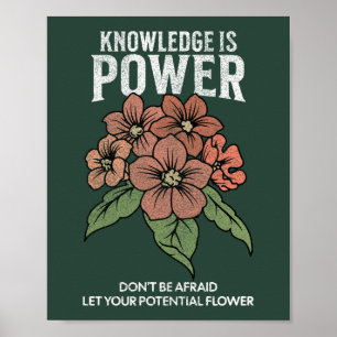 Poster laissez votre potentiel fleurir amateur de fleurs 