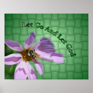 Poster Laissons Dieu Être Sur L'Inspiration Fleur