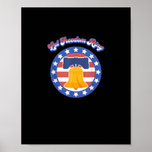 Poster Laissons la liberté tourner le 4 juillet Dit drape