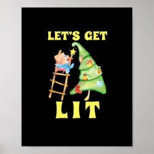 Poster Laissons-nous un Noël amusant Boire classique