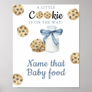 Poster Lait & biscuits Baby shower Nommez cette nourritur