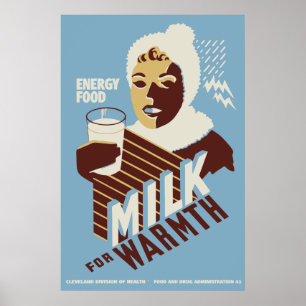 Poster Lait de haute qualité pour l'énergie chaude alimen