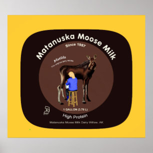 Poster Lait d'orignal Matanuska