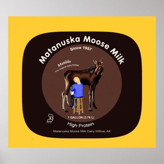 Poster Lait d'orignal Matanuska (Devant)