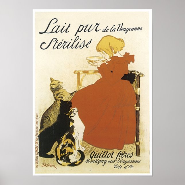 Poster Lait pur de la Vingeanne Sterilize Ad - Enfant ave (Devant)