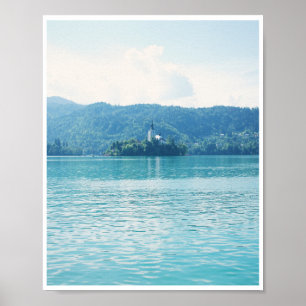 Poster Lake Bled Slovenia Scenic Landscape Photography