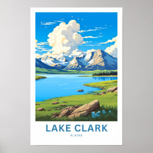 Poster Lake Clark Alaska Travel Print