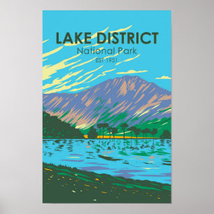 Poster Lake District National Park Lac Buttermere