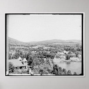 Poster Lake George NY, Fort William Henry Hotel Vinatge