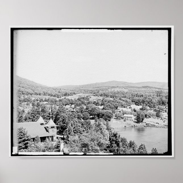 Poster Lake George NY, Fort William Henry Hotel Vinatge (Devant)