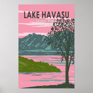 Poster Lake Havasu State Park Travel Art Vintage