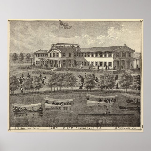 Poster Lake House, Spring Lake, NJ (Devant)