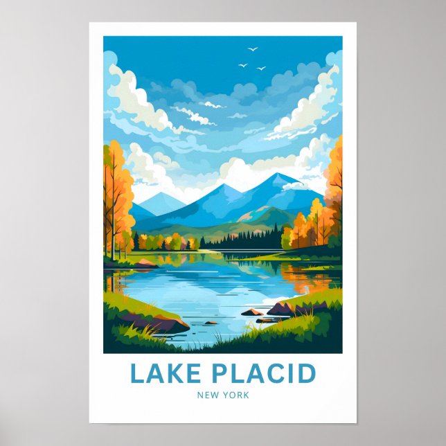 Poster Lake Placid New York (Devant)