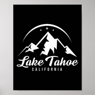 Poster Lake Tahoe California Ski Resort Snowboardi
