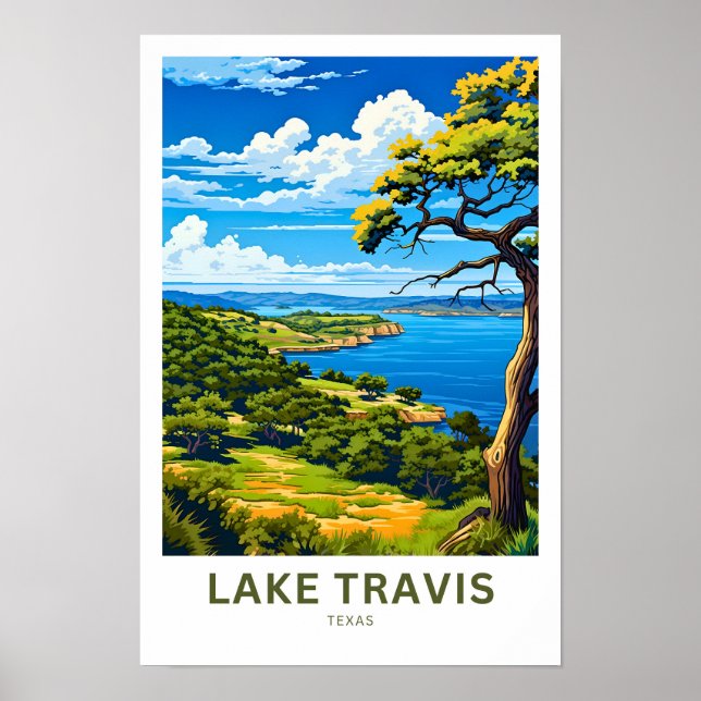 Poster Lake Travis Texas (Devant)