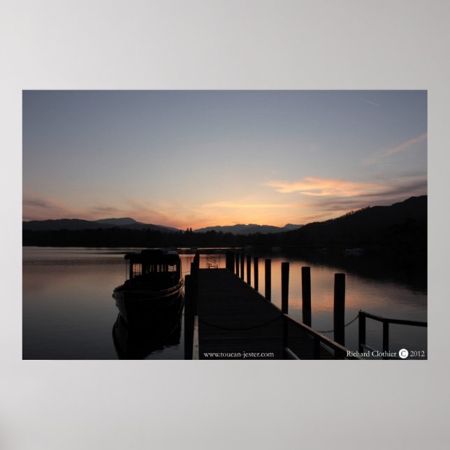 Poster Lake Windemere, Le Lake District (Devant)