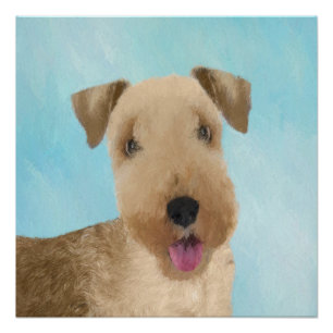 Poster Lakeland Terrier Peinture - Cute Original Chien Ar
