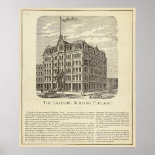 Poster Lakeside construisant, Chicago