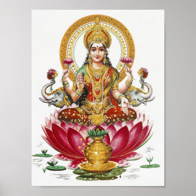 Poster Lakshmi Hindu Goddess (Devant)