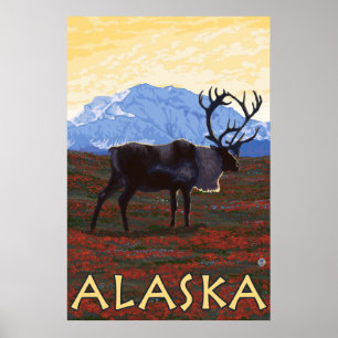 Poster L'Alaska - caribou