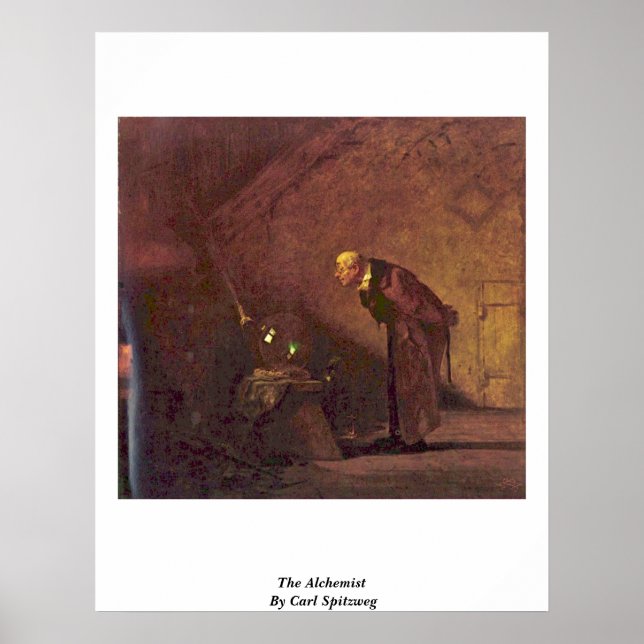 Poster L'Alchimiste De Carl Spitzweg (Devant)