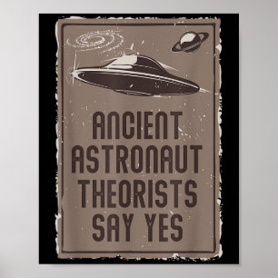 Poster L'Alien Lover Ufo, Théoristes De L'Astronaute Anci
