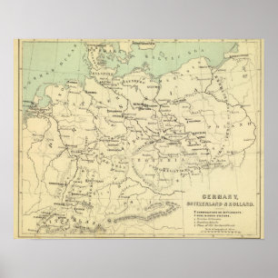 Poster L'Allemagne, Suisse, Hollande