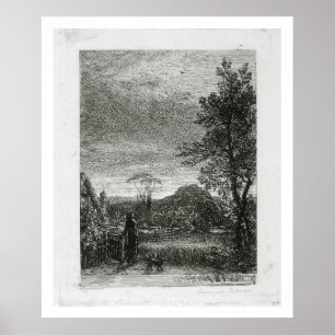 Poster L'alouette (gravure à l'eau-forte)