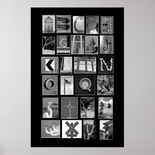 Poster L'alphabet montrant les lettres d'image