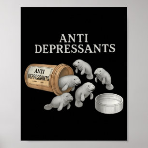 Poster Lamantins antidépresseurs