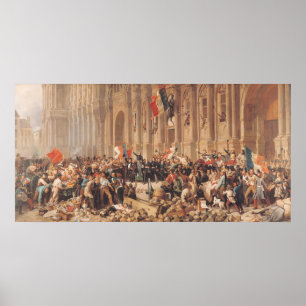Poster Lamartine rejette le drapeau rouge en 1848