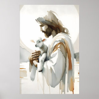 Poster Lamb Of God Art Jesus Sacrifice Print Easter
