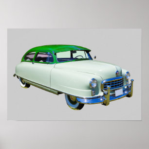 Poster L'Ambassadeur 1950 de Nash voiture ancienne