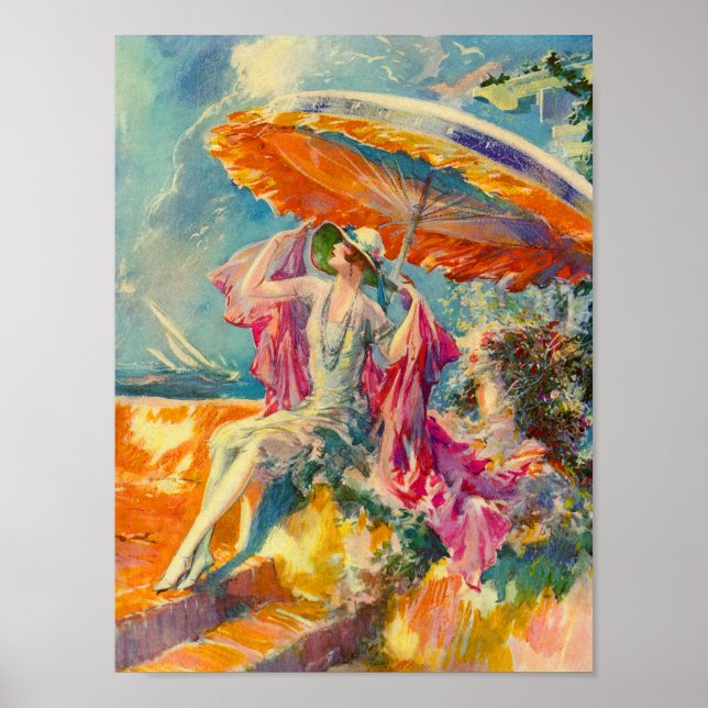 Poster lambeaux sur la plage (Devant)