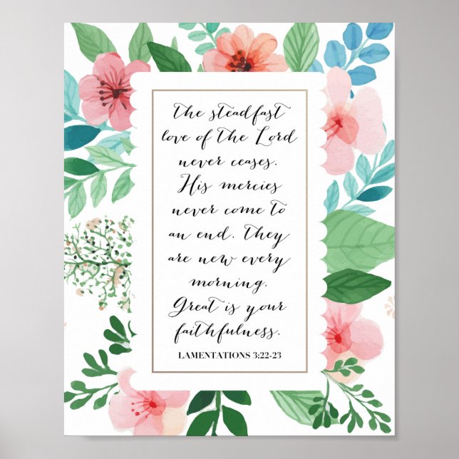 Poster Lamentations 3:22-23 (Devant)