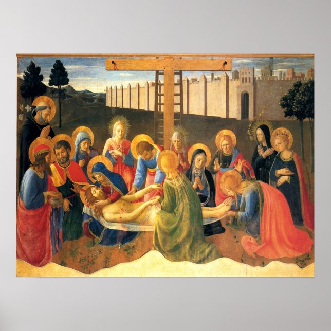 Poster Lamentations sur Christ Fra Angelico Renaissance (Devant)