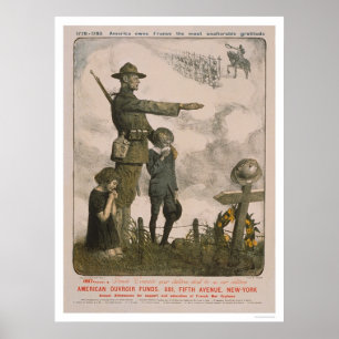 Poster L'Amérique doit à la France la plus inaltérable gr