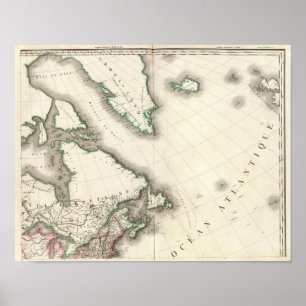Poster L'Amérique du Nord du nord-est