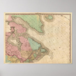Poster L'Amérique du Nord du nord-est